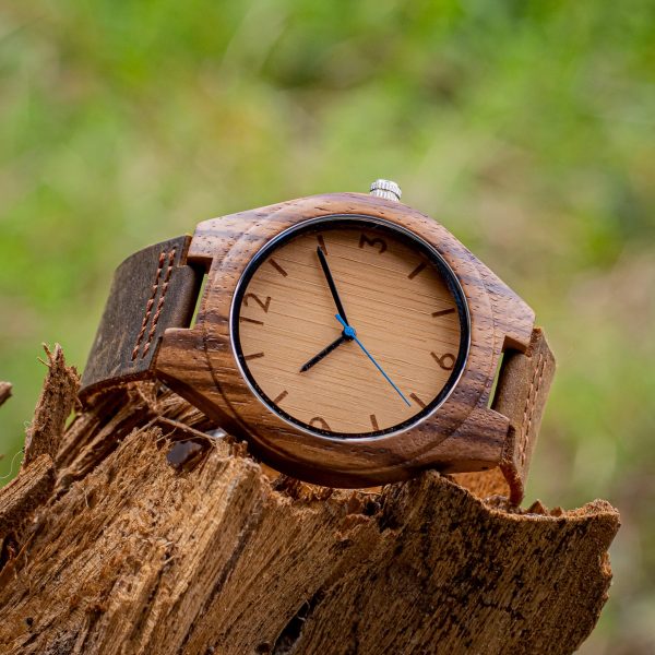 Reloj Automático de madera de Ébano Oriental - Woodenson Perú