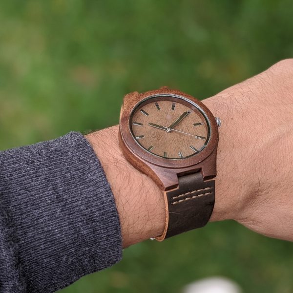 Reloj Automático de madera de Ébano Oriental - Woodenson Perú