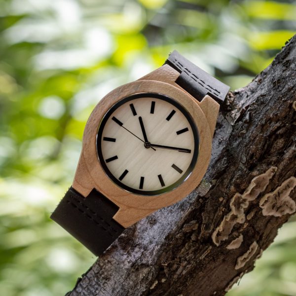 Reloj Automático de madera de Ébano Oriental - Woodenson Perú