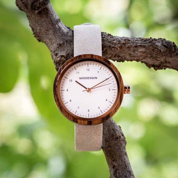 Reloj de madera con correas intercambiables modelo Versalles