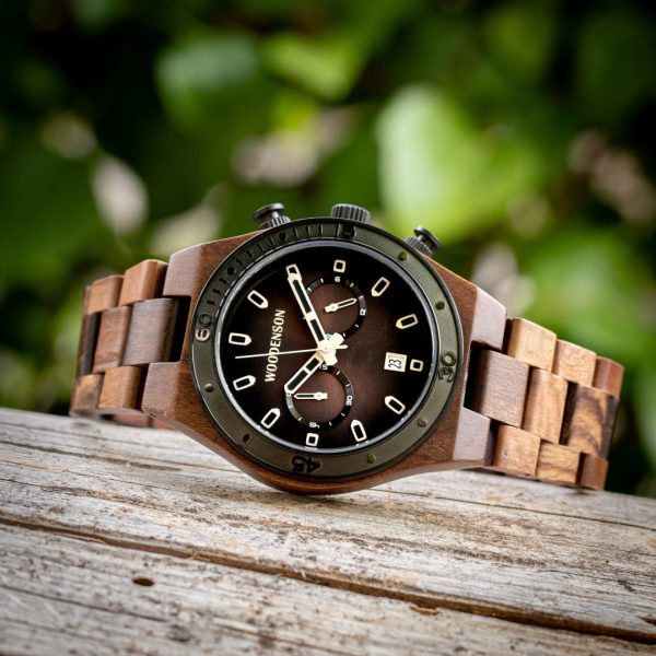 Reloj de Madera de Tigre Gobi