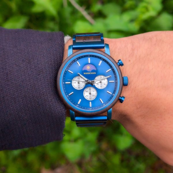 Reloj de Madera de Sándalo y Acero modelo Snowball