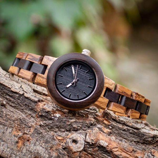 Reloj articulado de madera en dos colores modelo Kumasi (39 mm)